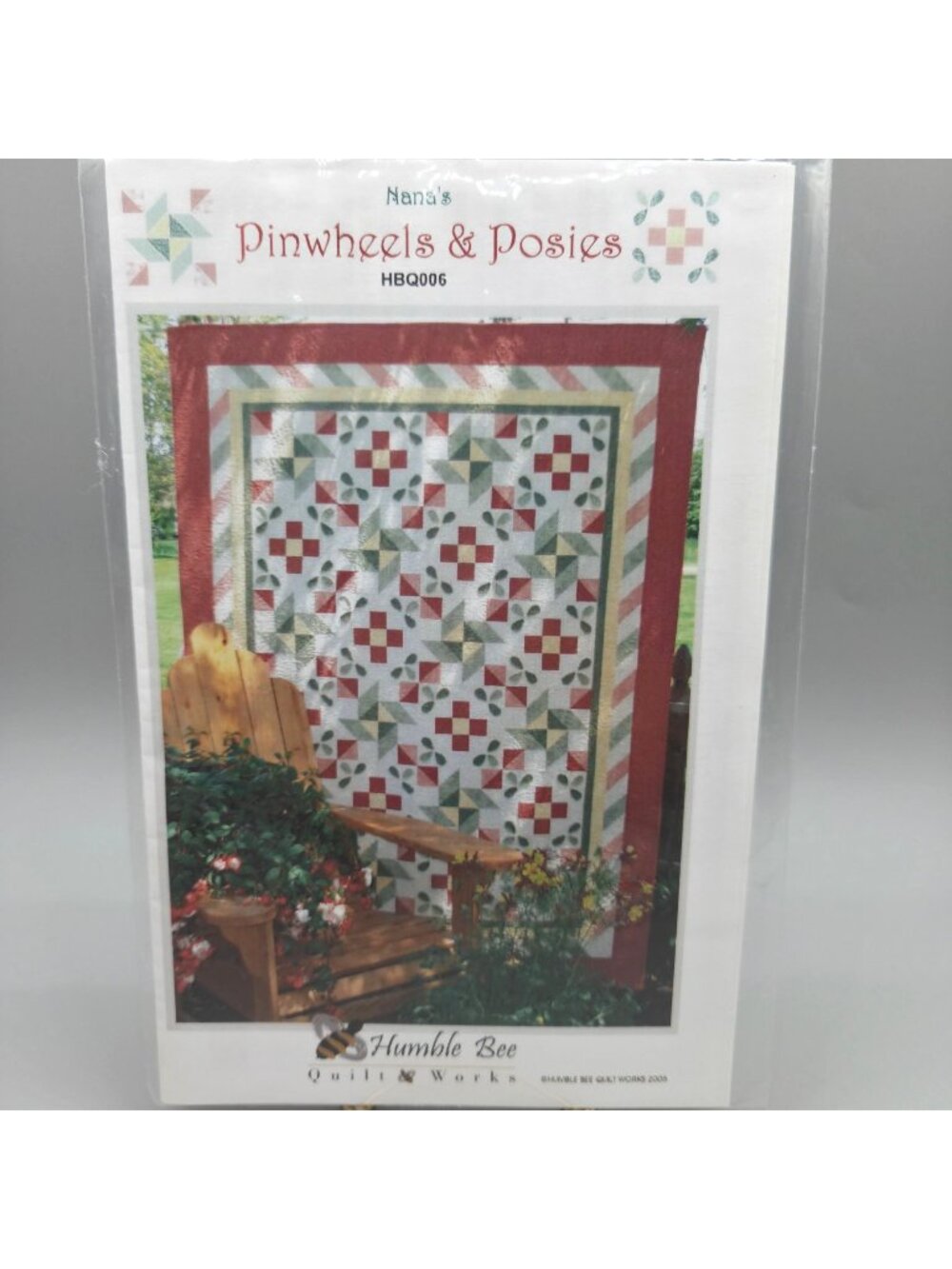 Nanas Pinwheels & Posies Quilt Pattern By Humble Bee Throw Twin Queen Sizes